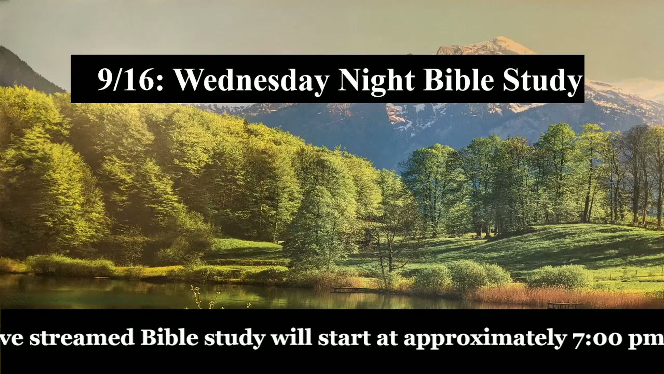 9/16: 1 Peter 2:21-25 - 7pmWed